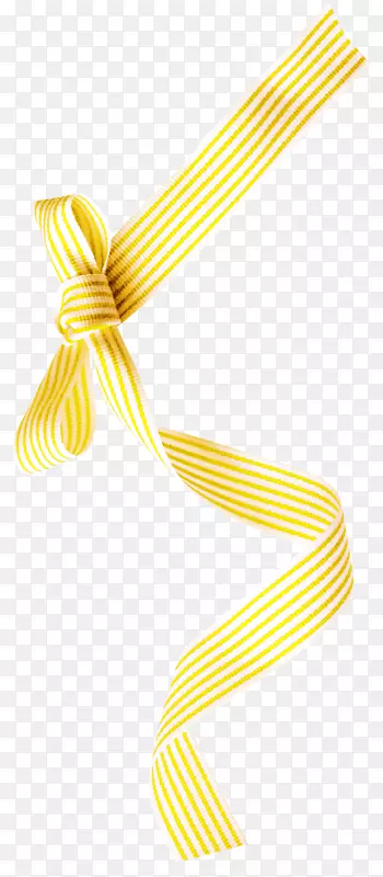 黄色条纹蝴蝶结彩带