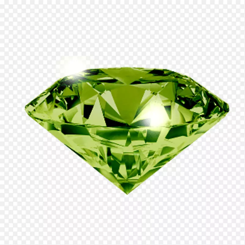 绿色圆锥形钻石