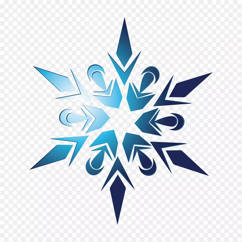 蓝色六角雪花花纹