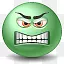 愤怒的的脸表情符号Green-