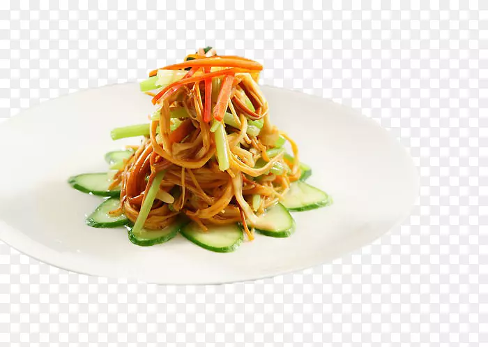 金针菇拌芹菜