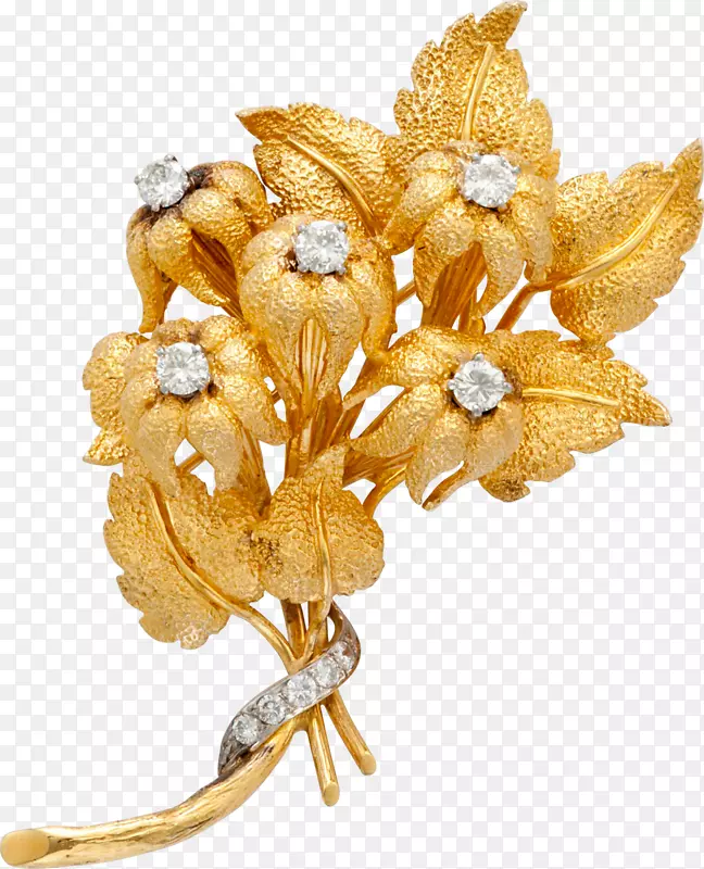 金色花型宝石