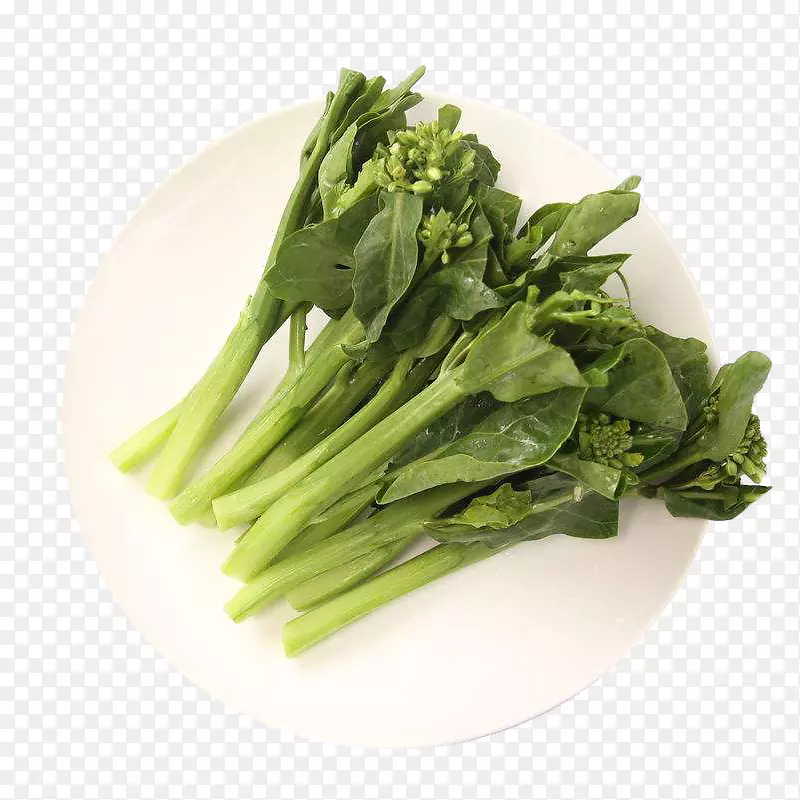 一盘子新鲜绿色菜心食材淘宝插图