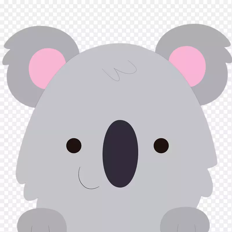 灰色的树袋熊头像设计