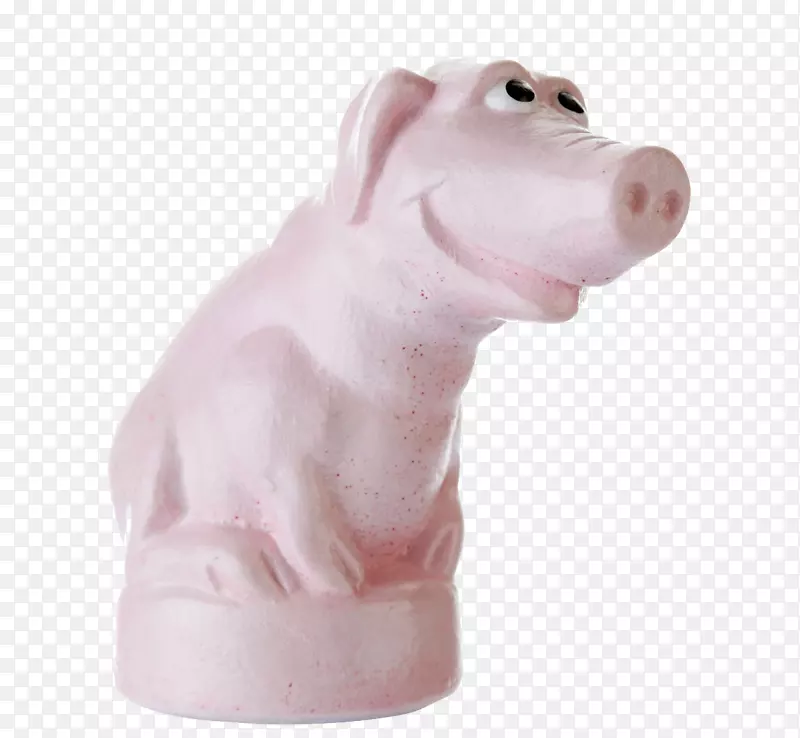 站在台子上的小香猪雕塑