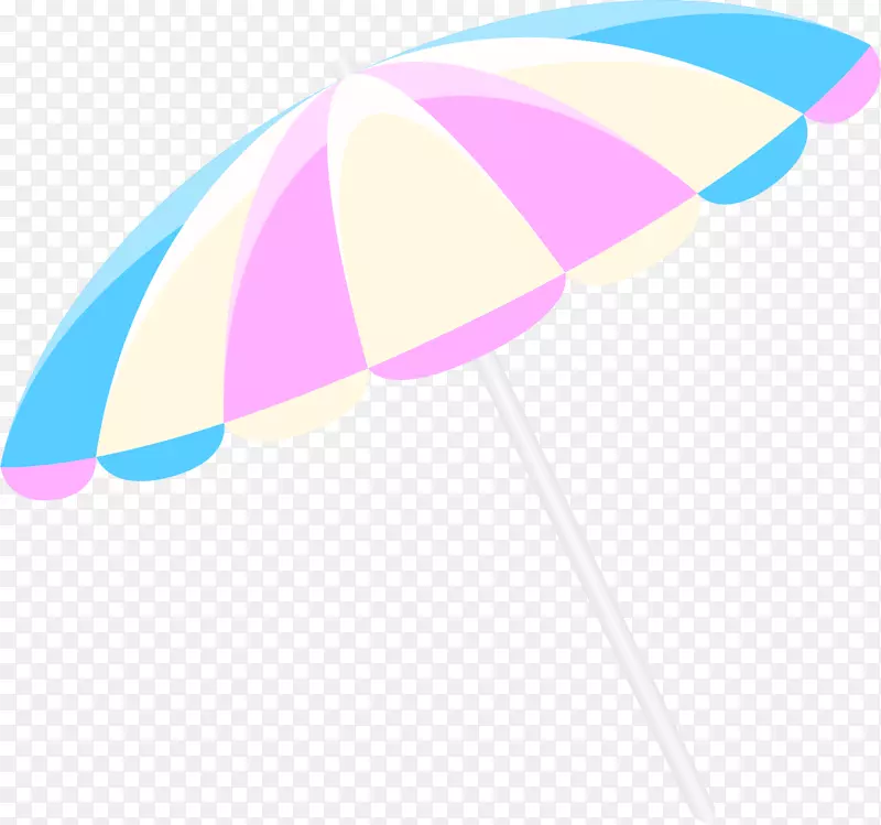 卡通沙滩大型遮阳伞装饰图案