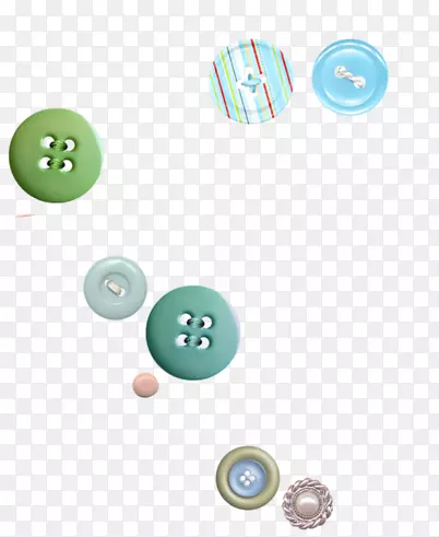 条纹和纯色漂浮纽扣