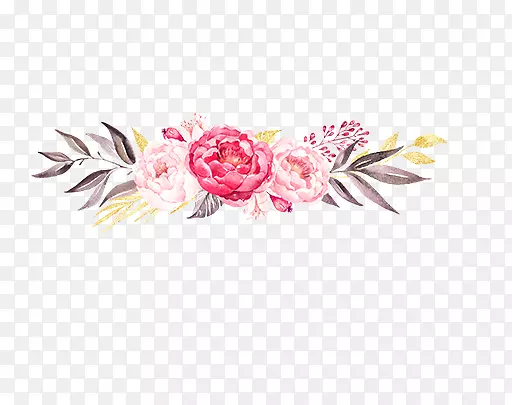 手绘水彩植物花卉