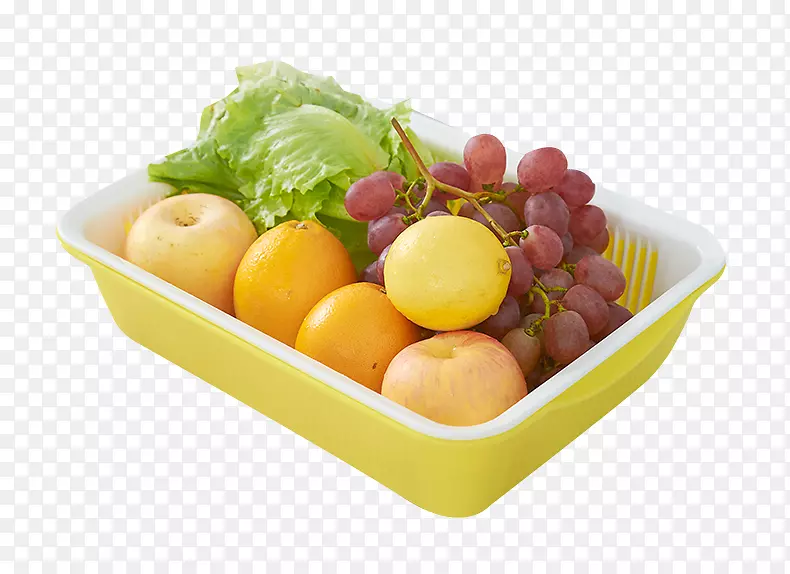 黄色长方形洗菜篮素材