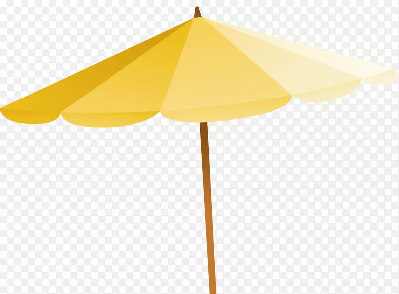 卡通黄色大型遮阳伞