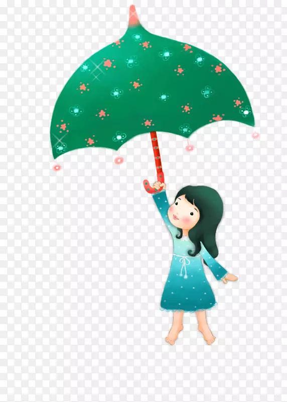 撑伞的女孩