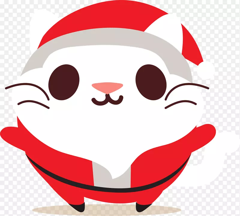 红色圣诞节可爱猫咪