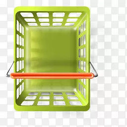 绿色的购物篮图标