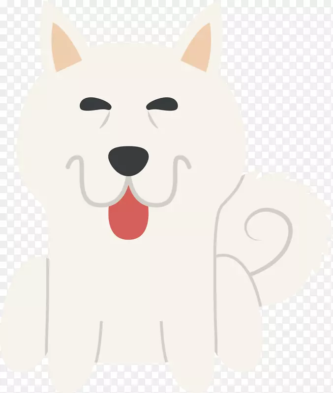 可爱萨摩耶矢量图