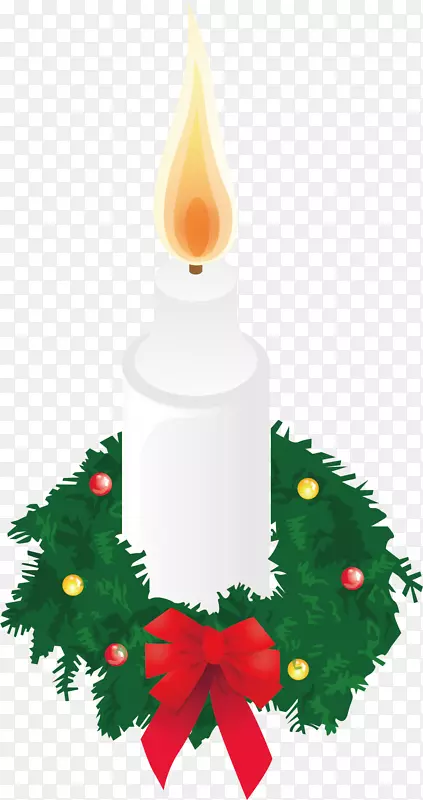 白色圣诞节蜡烛
