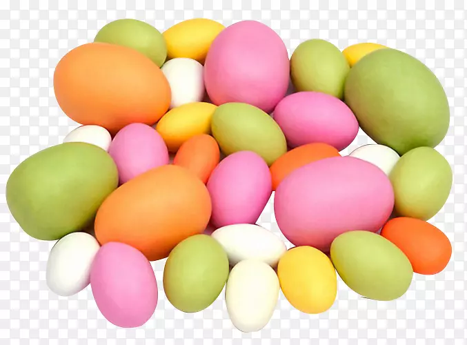 复活节糖果彩豆与糖蛋