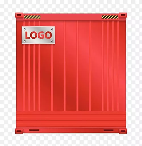 红色logo的大集装箱
