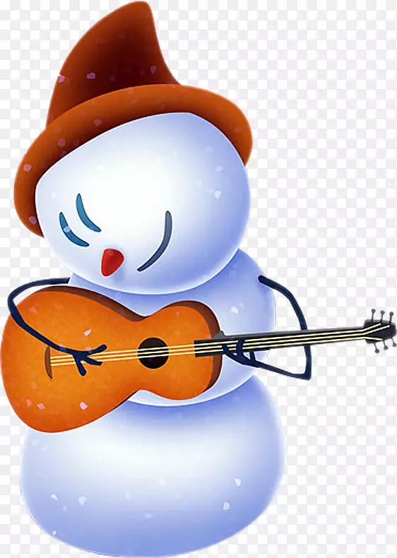 弹琴的圣诞雪人
