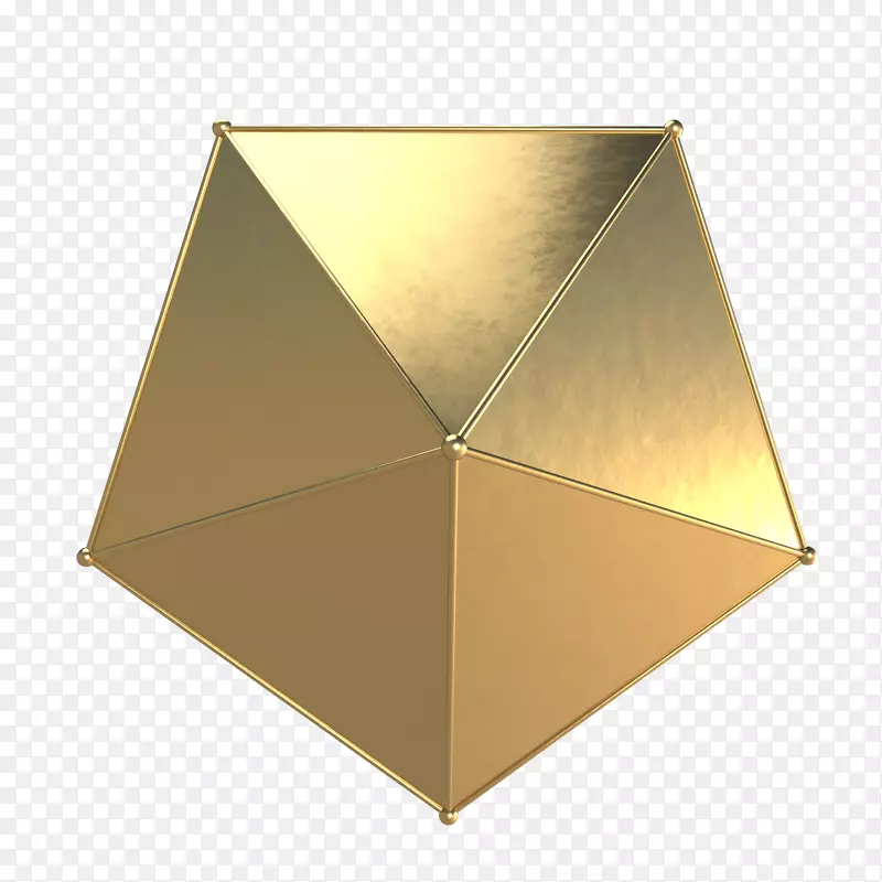 金色的多面体几何