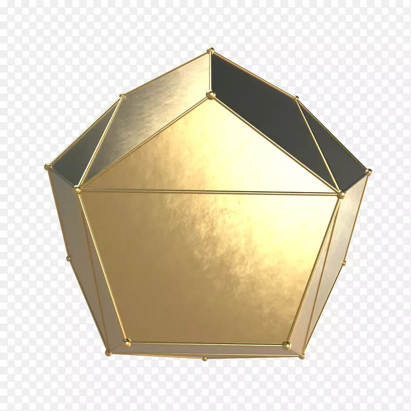金色的多边形几何