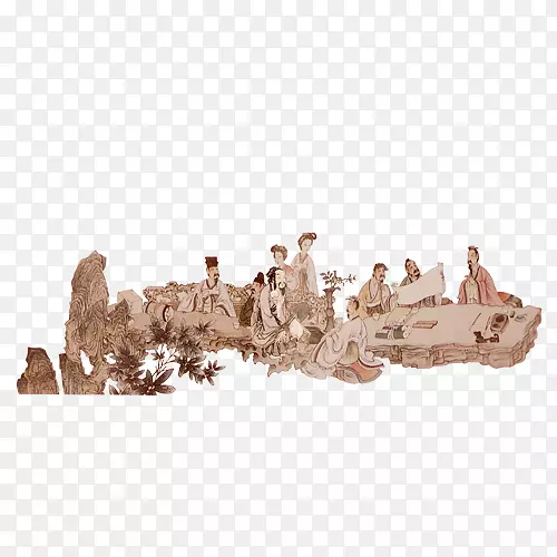 古代人物休闲作乐