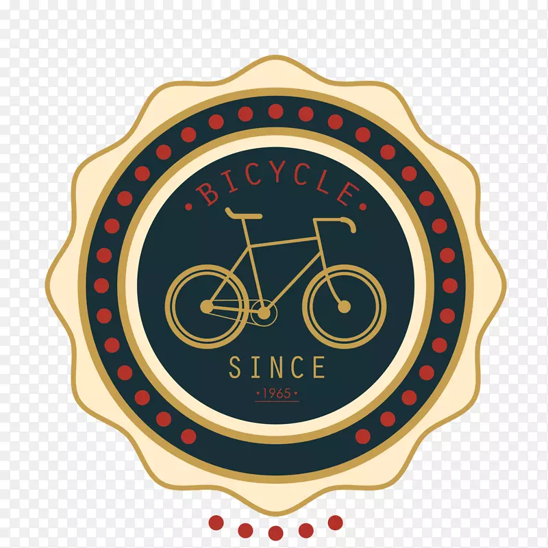 圆形的自行车比赛标签设计
