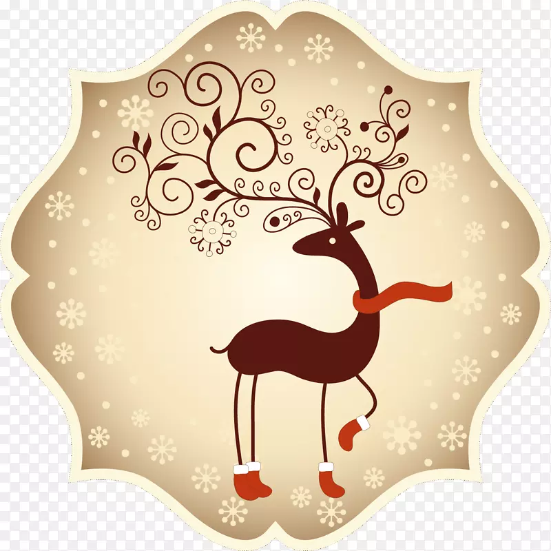 圣诞节麋鹿标志