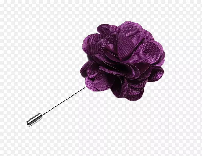 西装紫色胸花