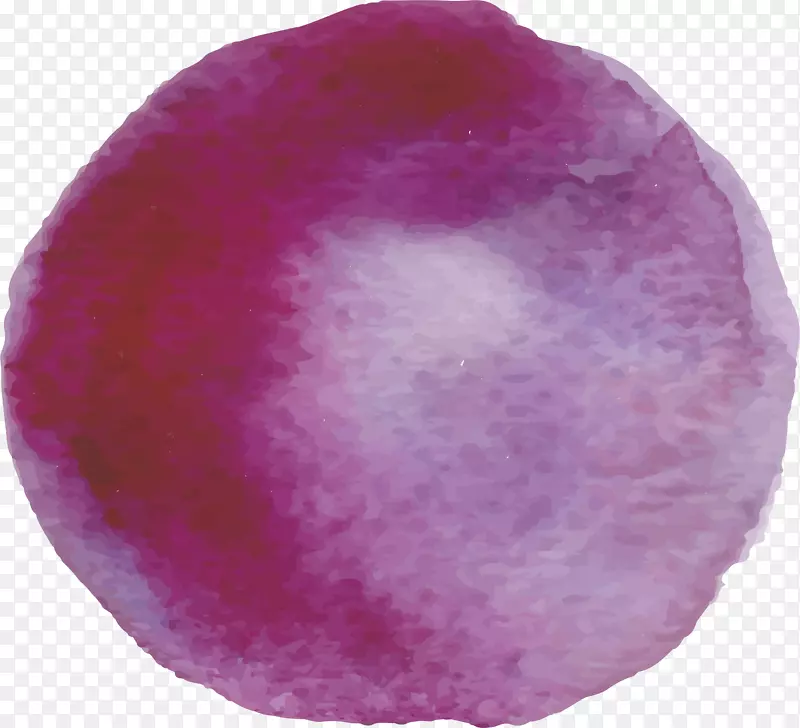 深紫色圆形水彩墨点