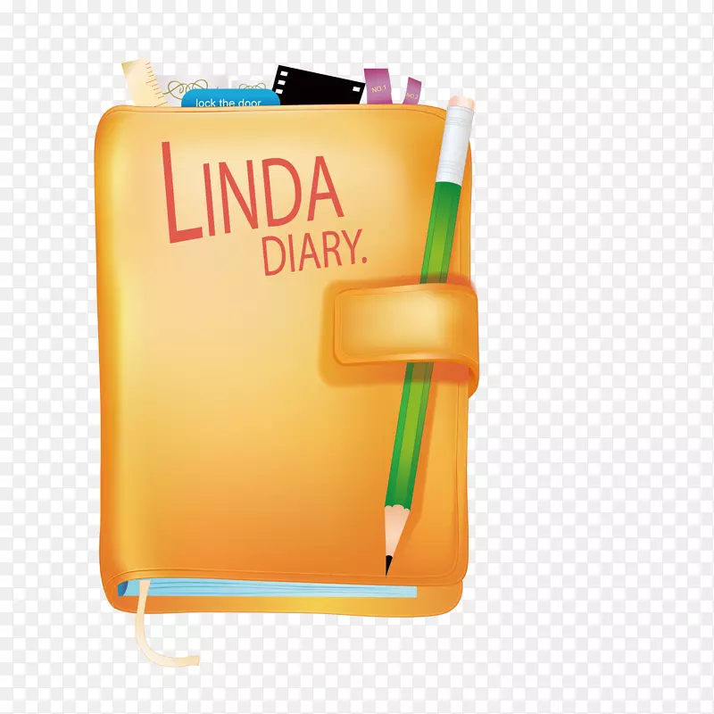 琳达日记本设计矢量图