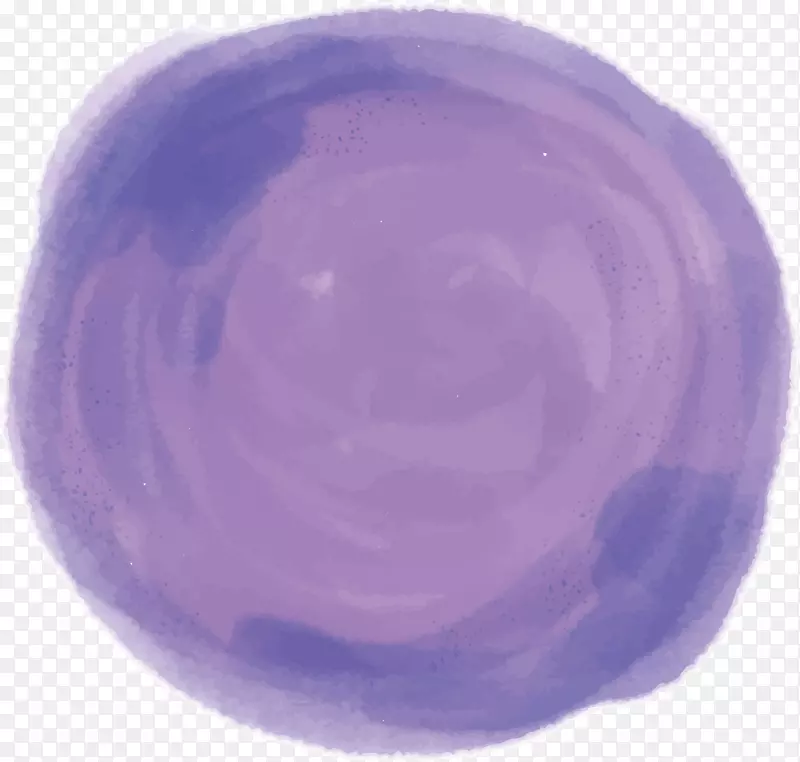 紫色圆形水彩