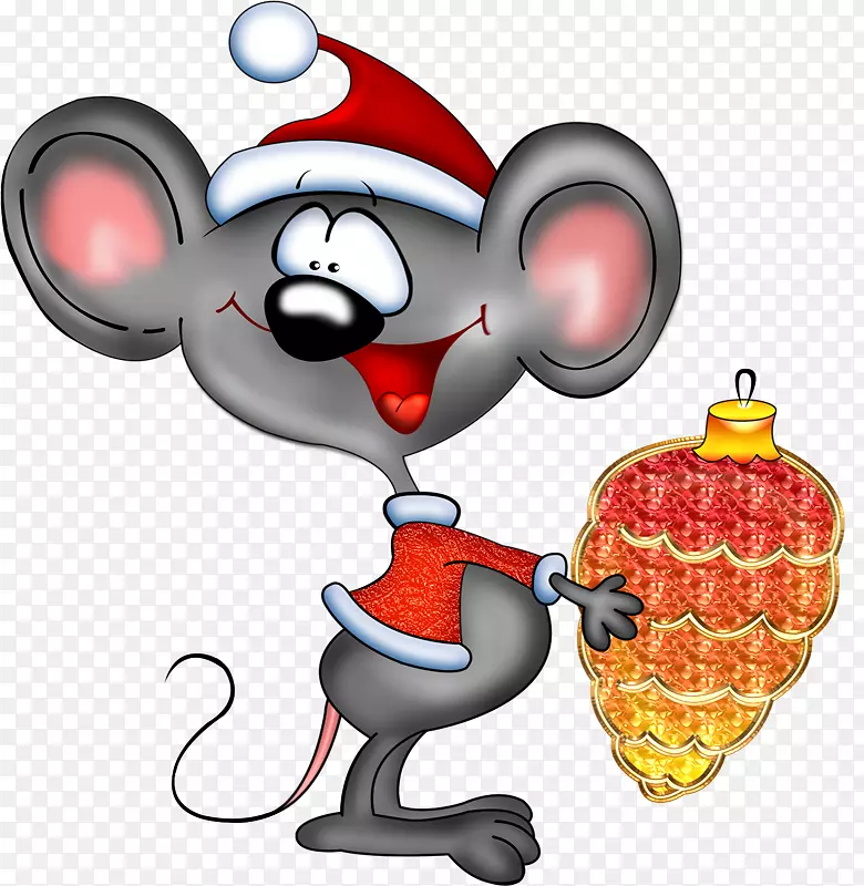 卡通圣诞老鼠