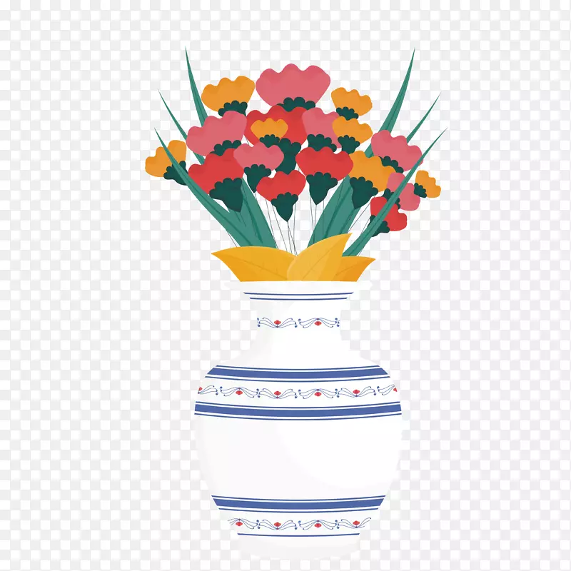 卡通插花