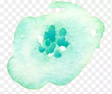绿色水墨玫瑰花图案