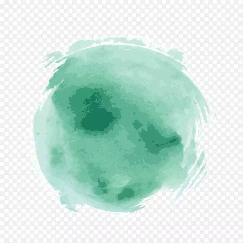 浅色绿色水彩画笔笔触