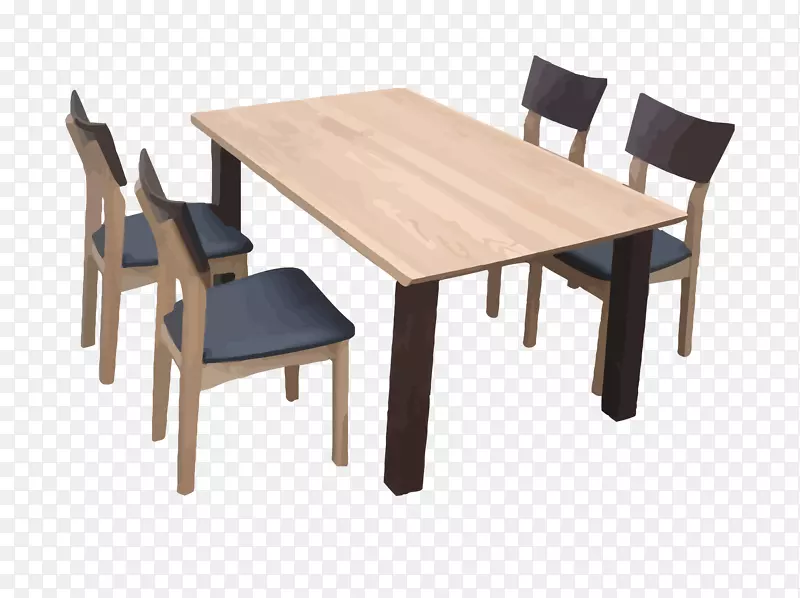 矢量木质桌子