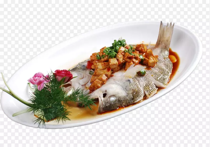 麻婆豆腐烧鲈鱼