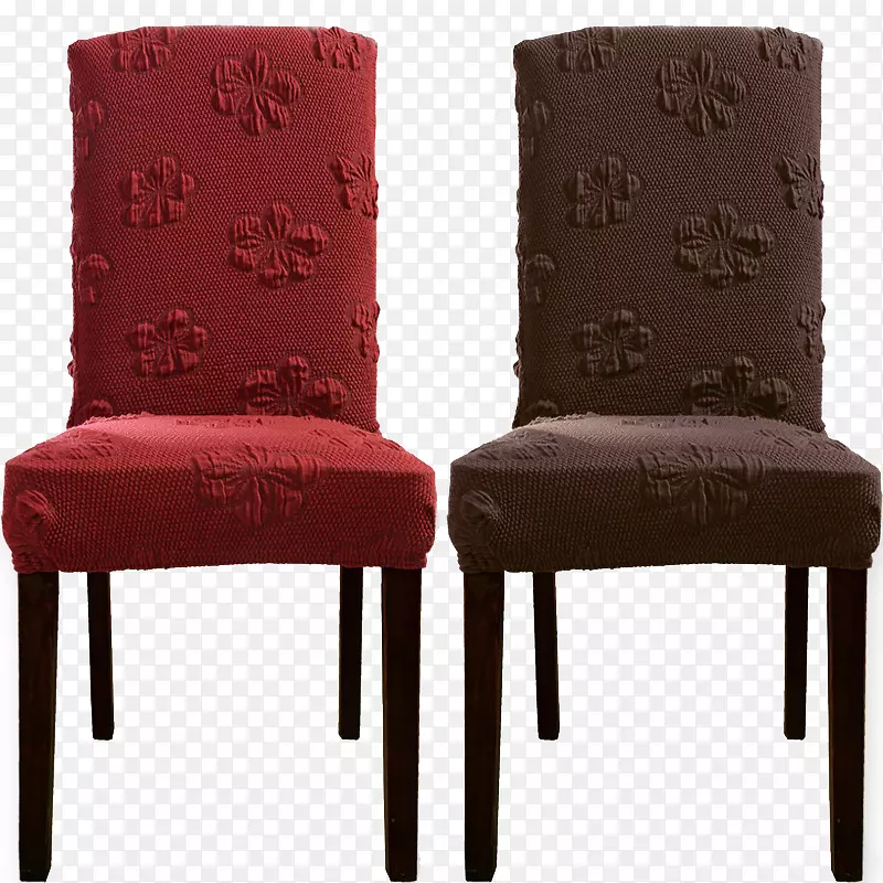 酒红色和咖啡色椅套