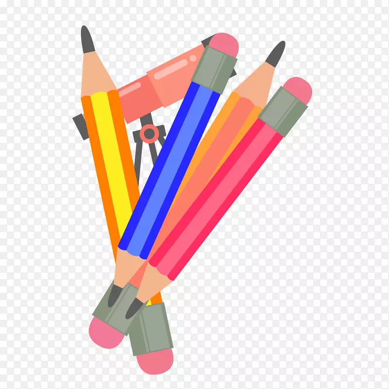 彩色卡通文具铅笔