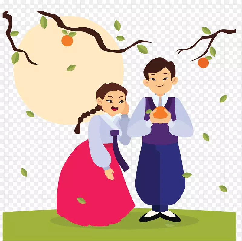 韩国中秋节快乐人物