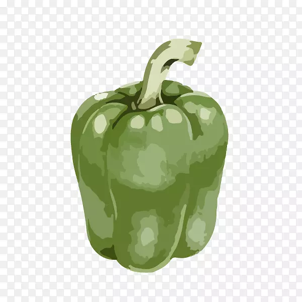 卡通手绘蔬菜装饰海报设计青椒