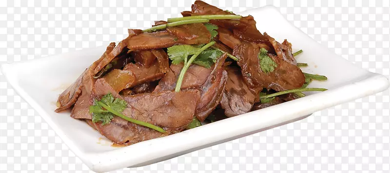 一盘五香牛肉片