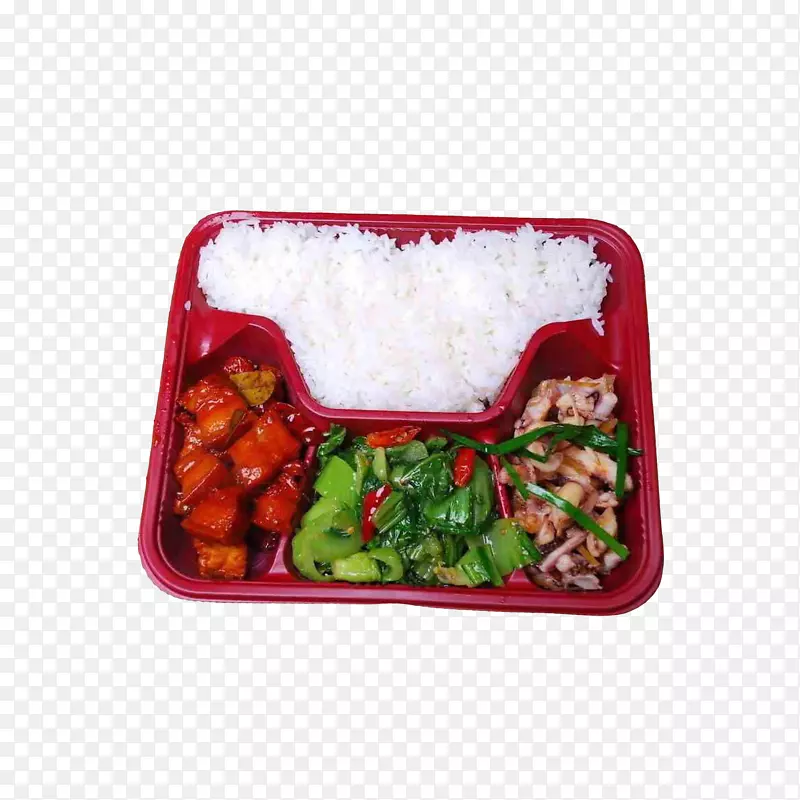 实物红烧肉套餐素材