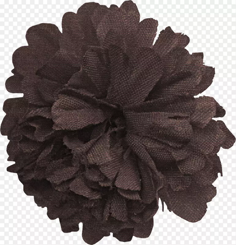 黑色布花素材