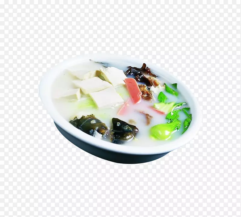 鱼头豆腐青菜汤汤羹图片