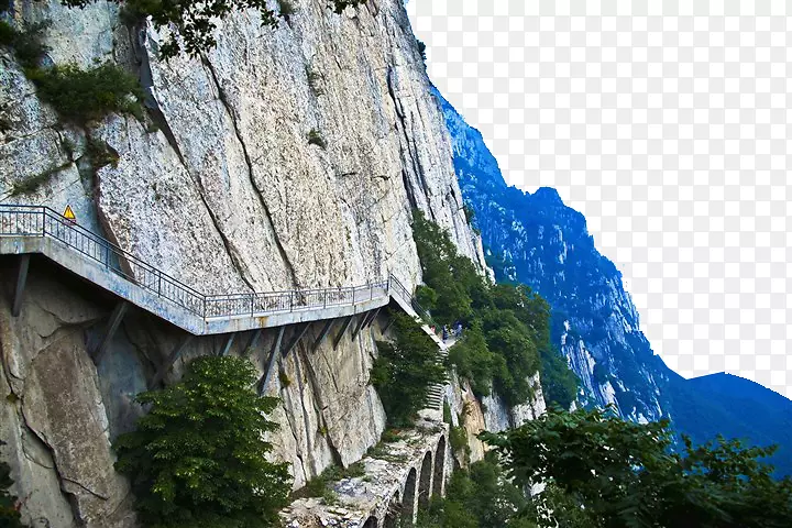 黄山悬崖图