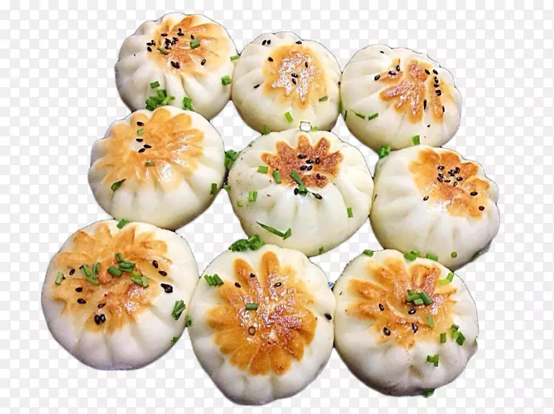 扁平美味上海生煎包