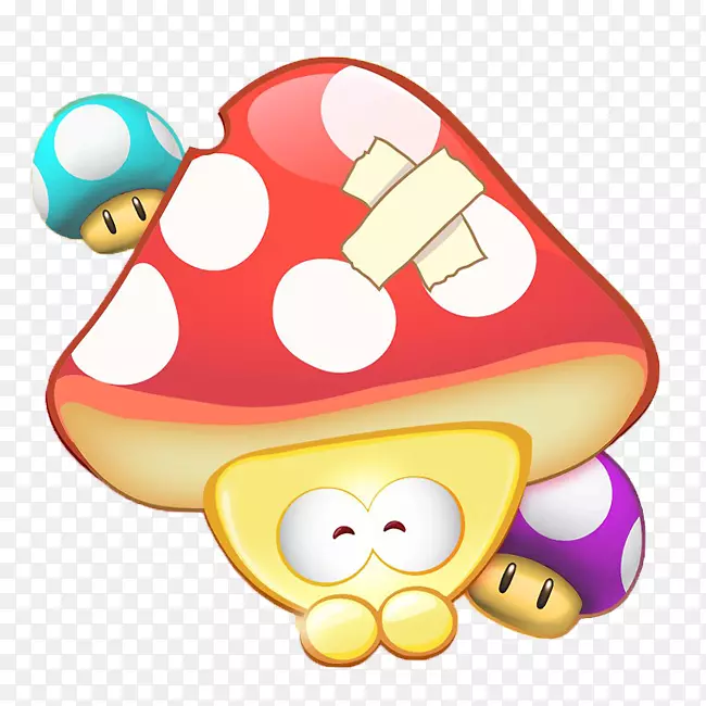 呆萌卡通蘑菇表情