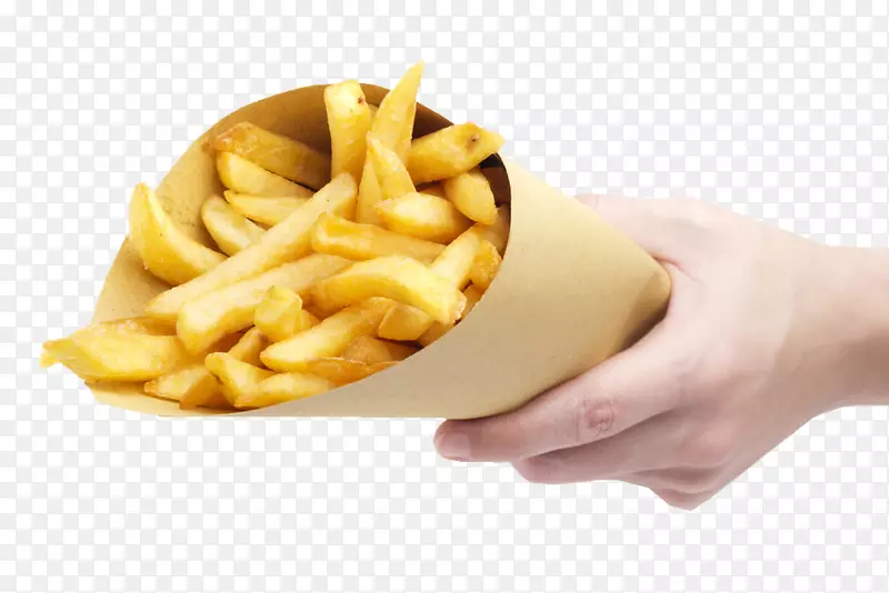 手拿着薯条png图