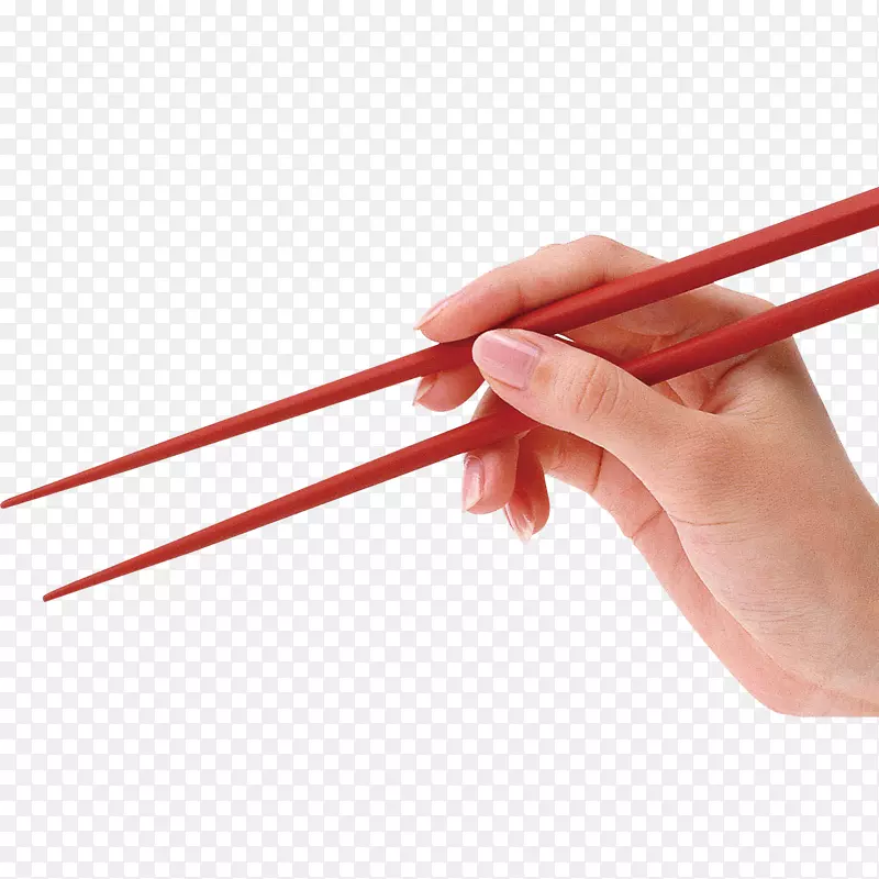 拿着筷子的手